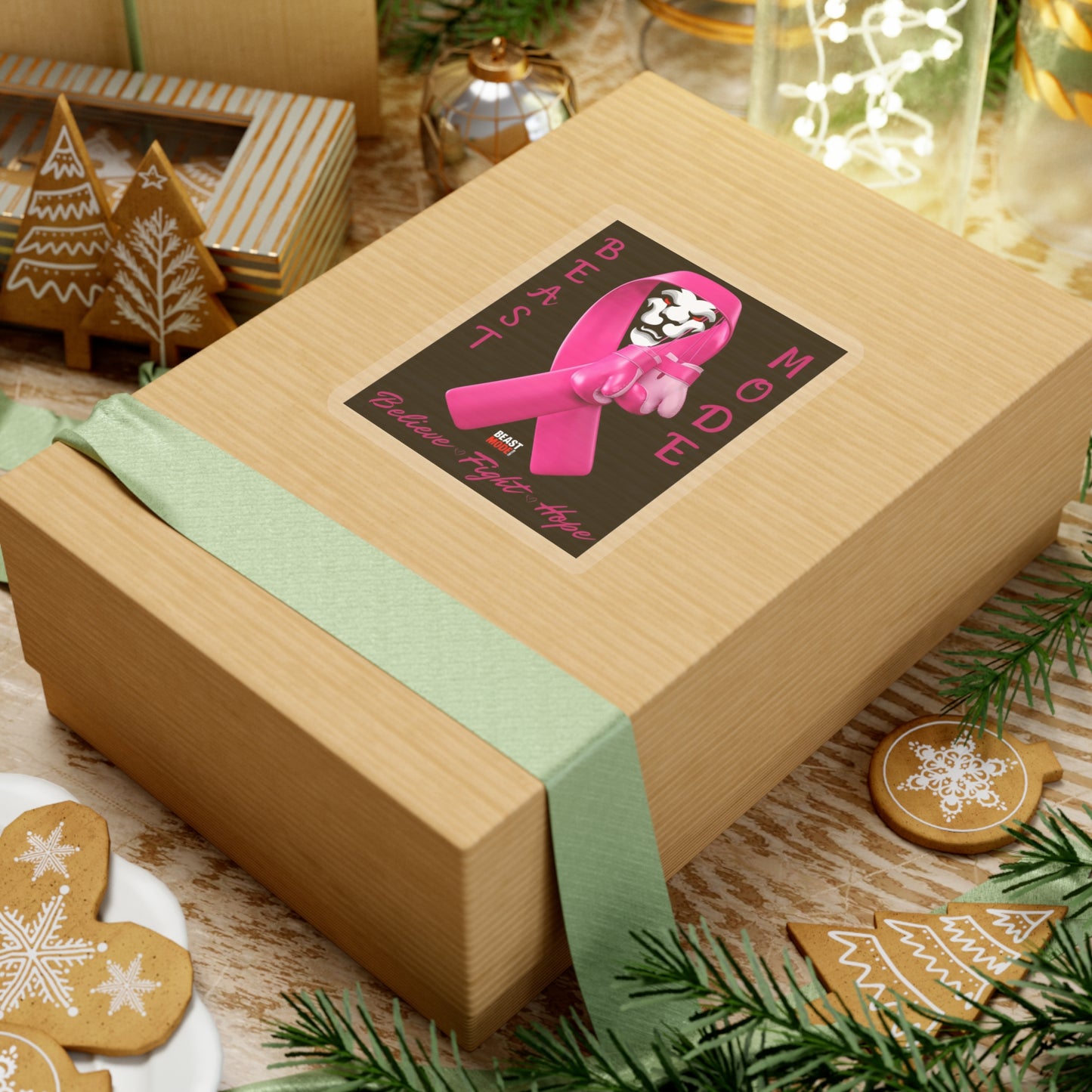 "Beast Mode - Believe, Fight, Hope" Ribbon Sticker