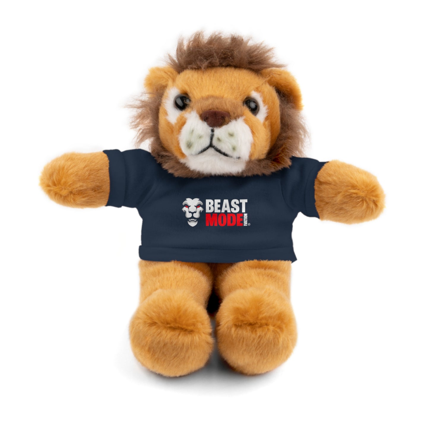 Lucky the Lion Wearing a BEAST MODEivation Tee